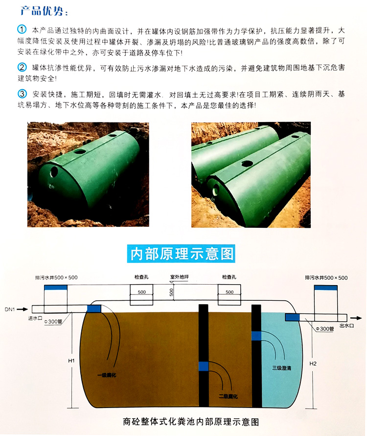 历下玻璃钢化粪池